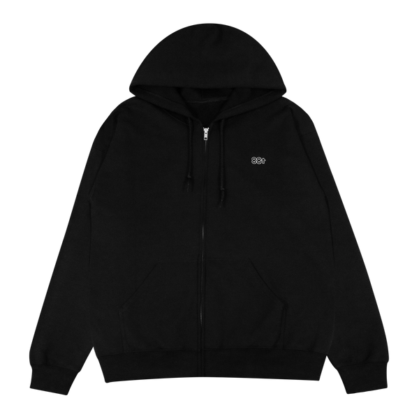 88CORE Embroidered Full Zip Hoodie Black The 88rising Shop